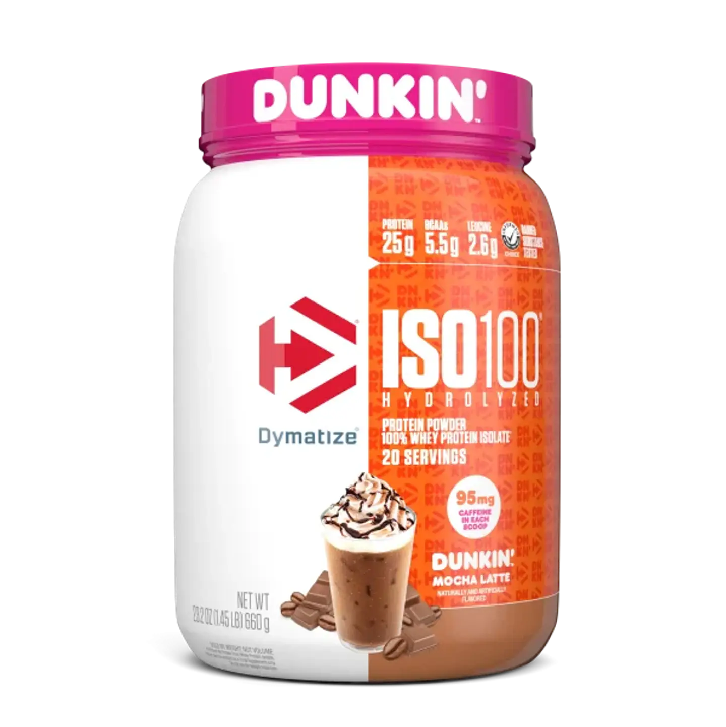 Dymatize Proteina ISO 100 1.4 Lb Dunkin Edición Limitada Mocha Latte 1