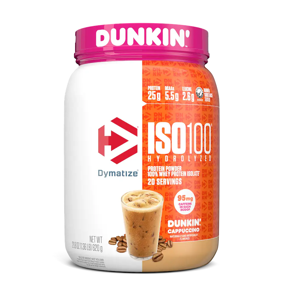 ISO 100 Dymatize Proteina 1.4 Lb Dunkin Edición Limitada Cappuccino 1