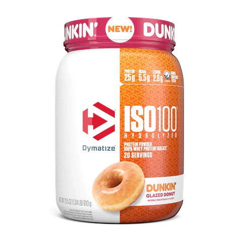 Dymatize Proteina ISO 100 1.4 Lb Dunkin Edición Limitada Glazed Donut