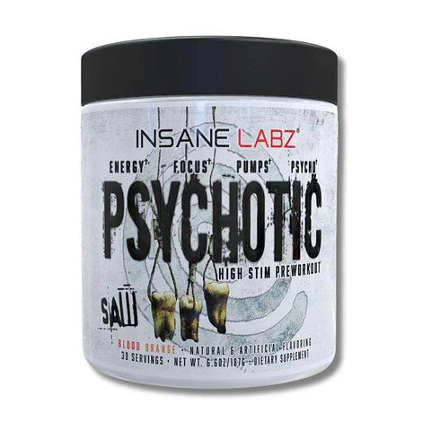 Pre entreno INSANE LABZ Psychotic SAW High Pre Workout (30 servicios) Blood Orange