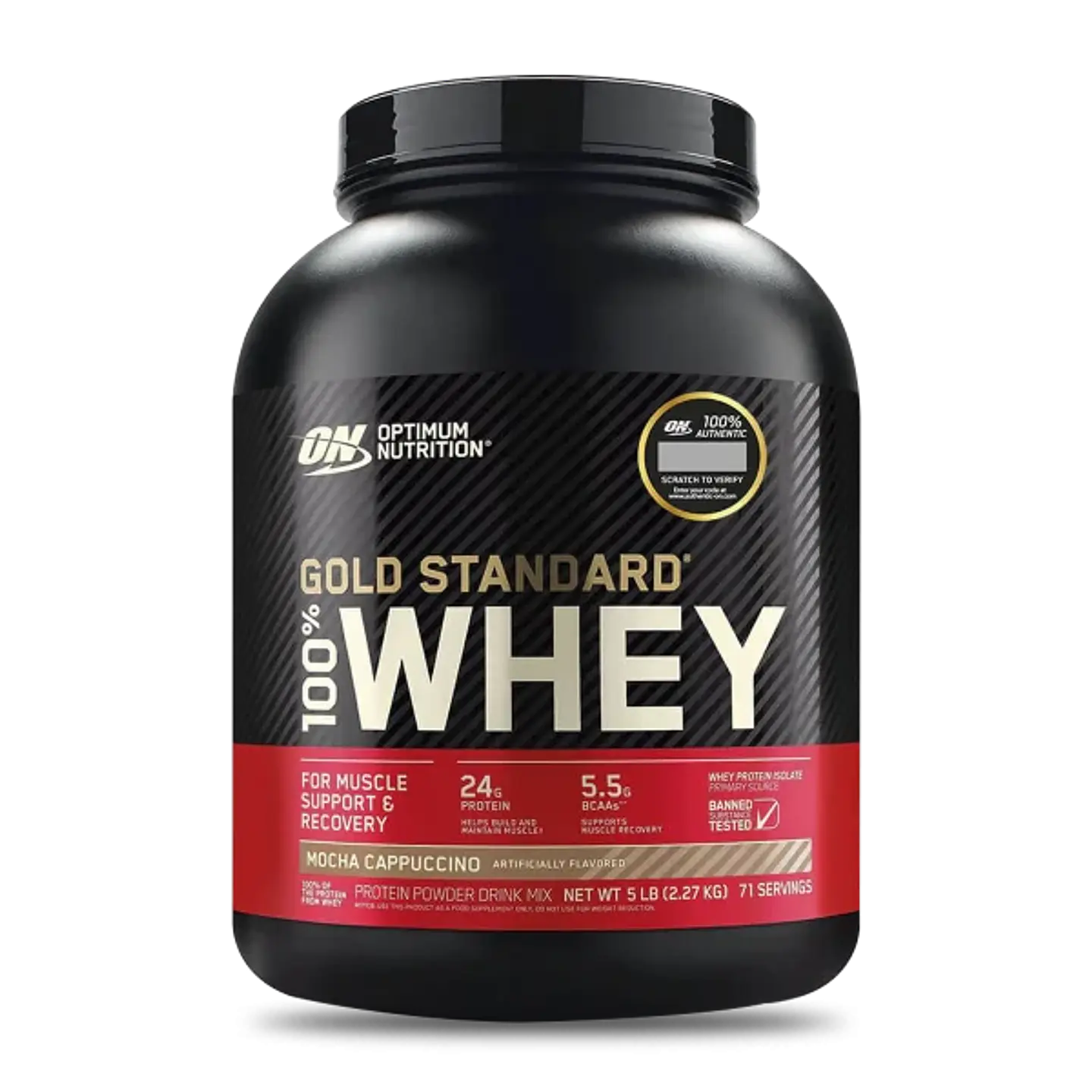 Gold Standard Proteina Optimum 100% Whey 5LB Mocha Cappuccino 1