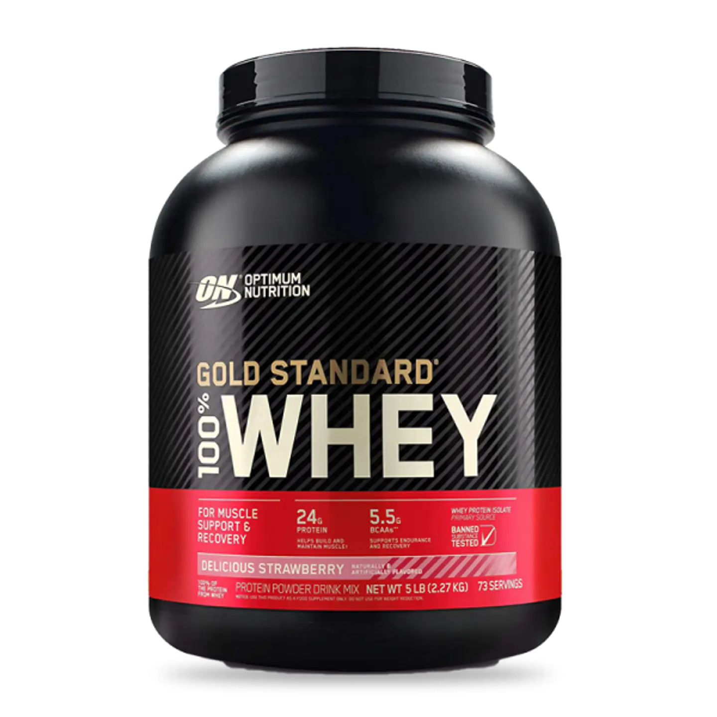 Gold Standard Proteina Optimum 100% Whey 5LB Delicious Strawberry 1