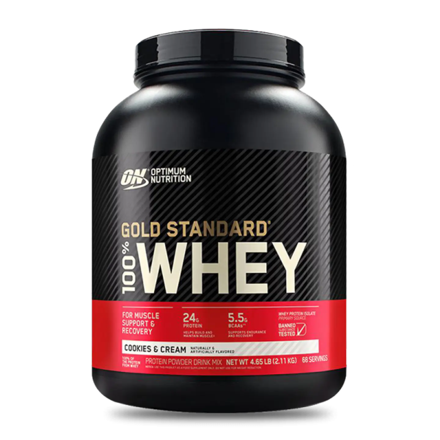 Gold Standard Proteina Optimum 100% Whey 5LB Cookies & Cream 1