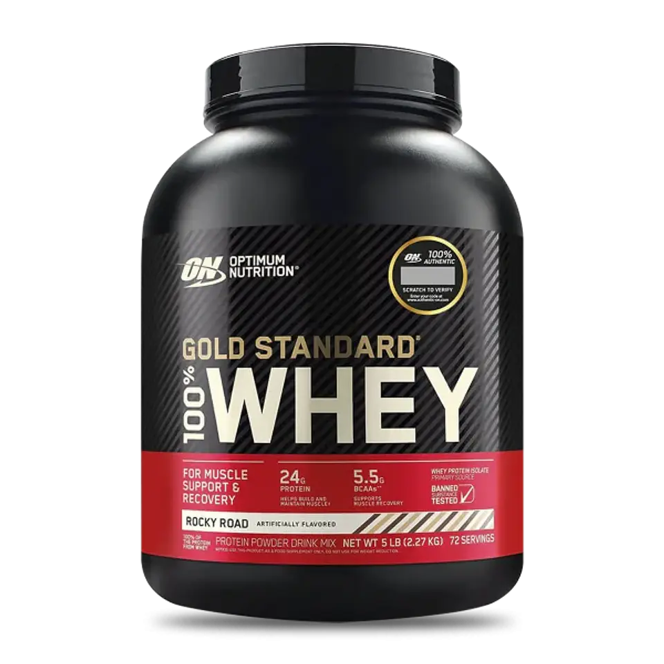 Gold Standard Proteina Optimum 100% Whey 5LB Rocky Road 1