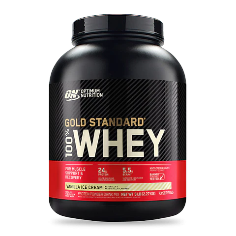 Gold Standard Proteina Optimum 100% Whey 5LB Vainilla Ice Cream