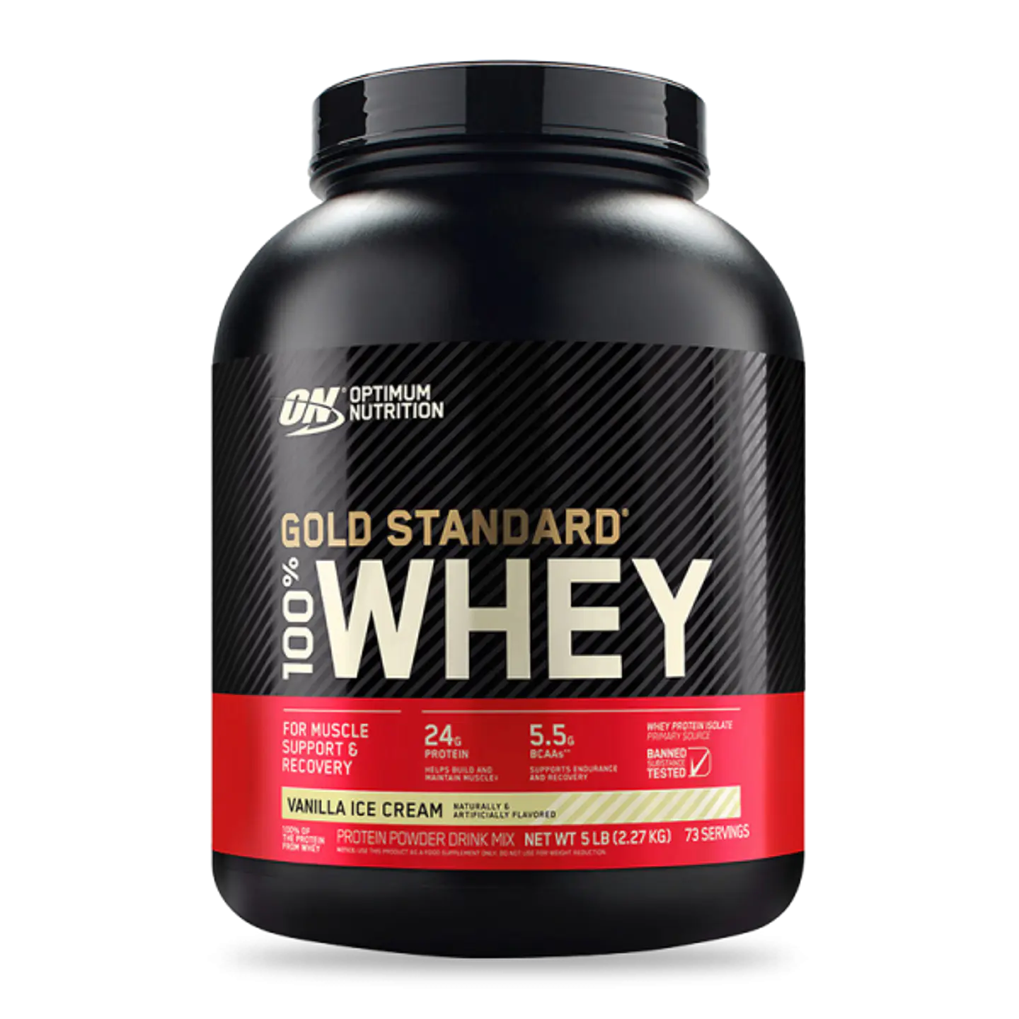 Gold Standard Proteina Optimum 100% Whey 5LB Vainilla Ice Cream 1