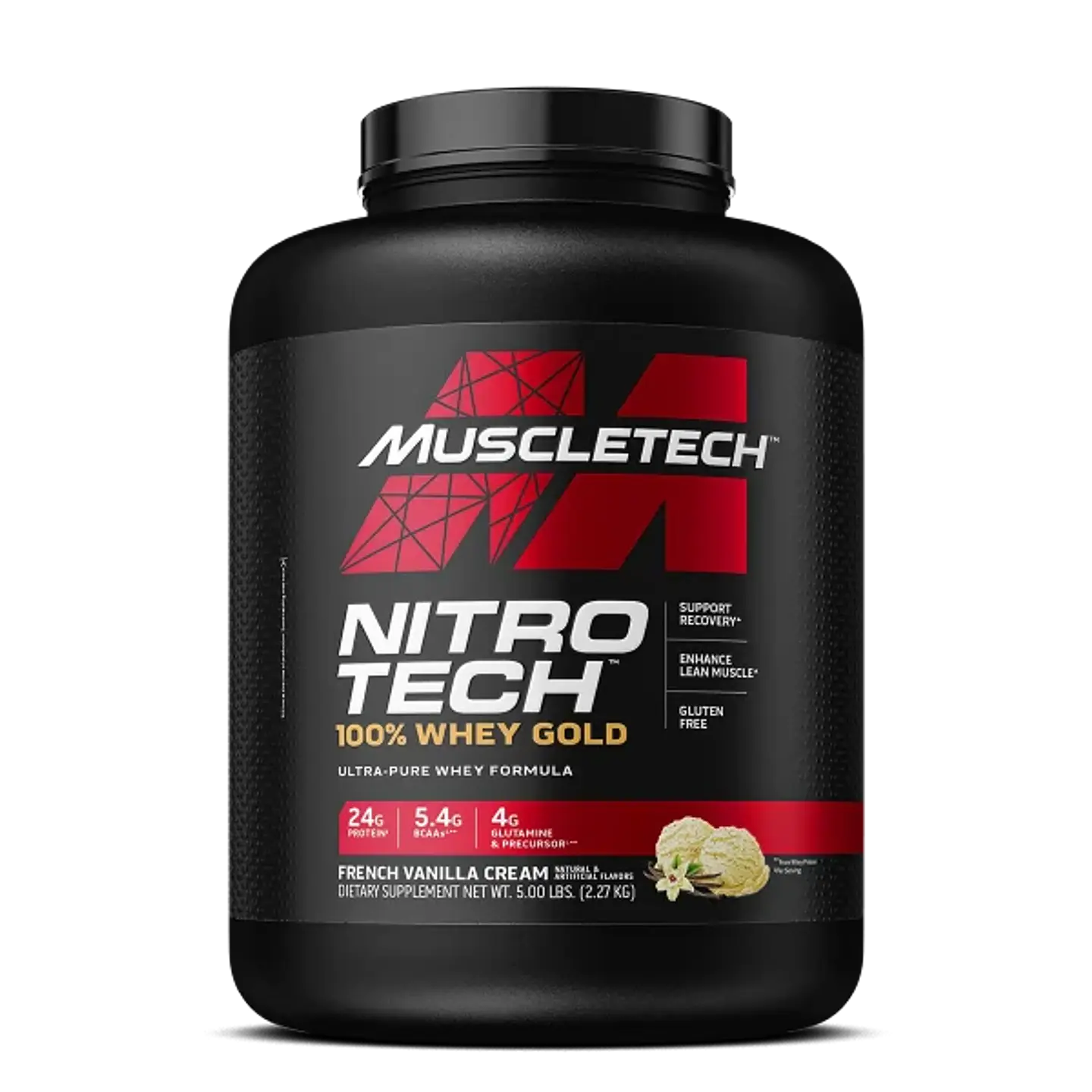 Muscletech NitroTech 100% WHEY GOLD 5 Lb French Vainilla Creme 1