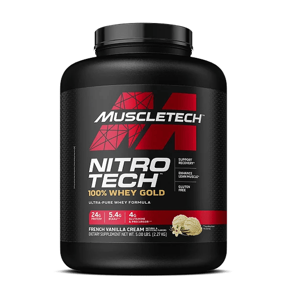 Muscletech NitroTech 100% WHEY GOLD 5 Lb French Vainilla Creme 1