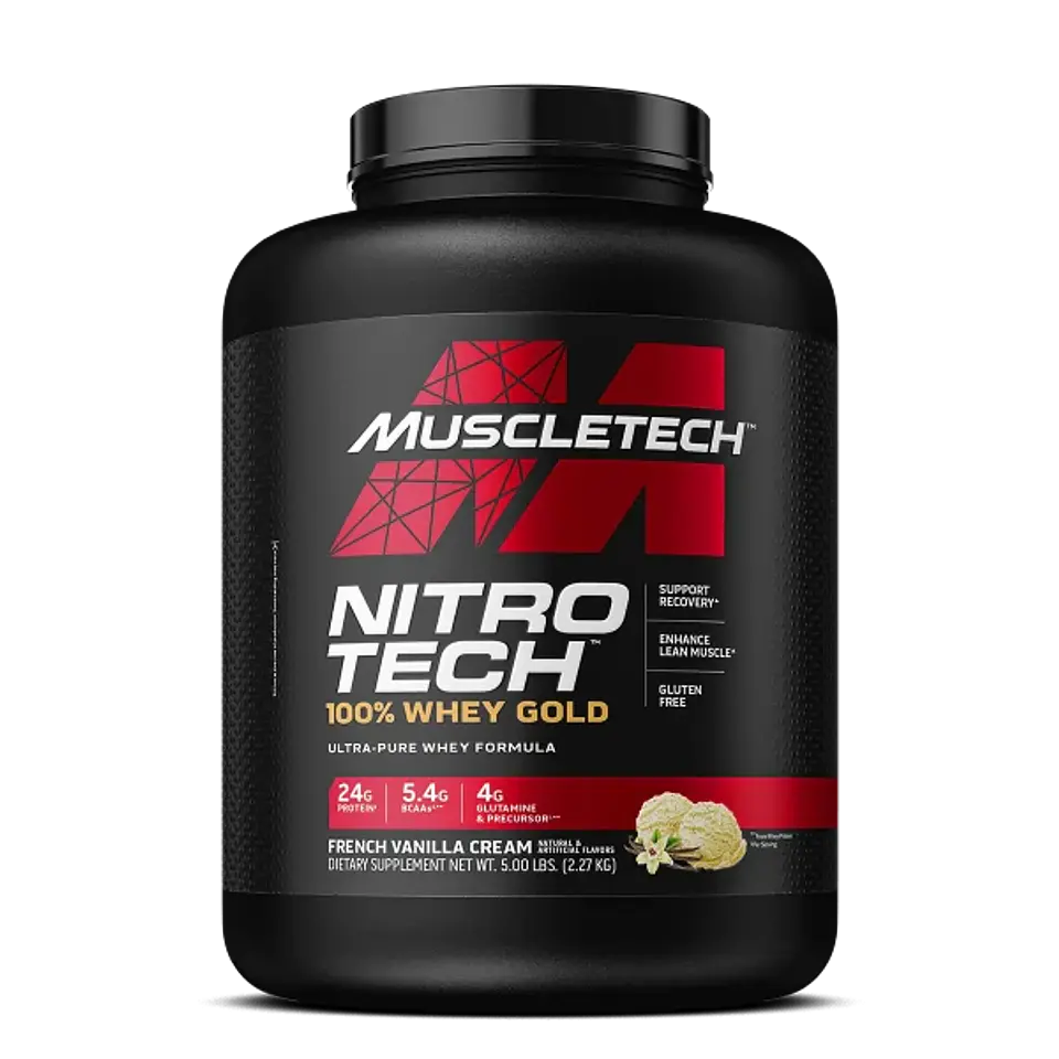 Muscletech NitroTech 100% WHEY GOLD 5 Lb French Vainilla Creme 1