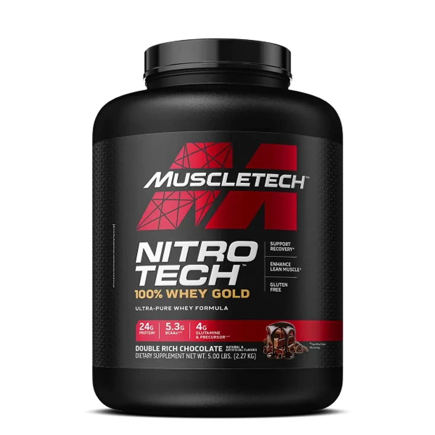 Muscletech NitroTech 100% WHEY GOLD 5 Lb Double Rich Chocolate 1