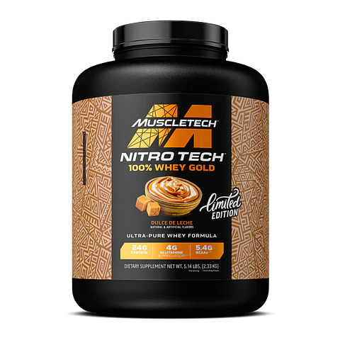 Muscletech NitroTech 100% WHEY GOLD 5 Lb Edición Limitada Dulce de Leche