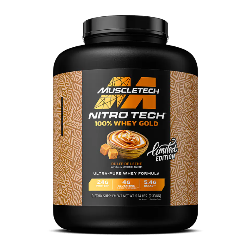 Muscletech NitroTech 100% WHEY GOLD 5 Lb Edición Limitada Dulce de Leche 1