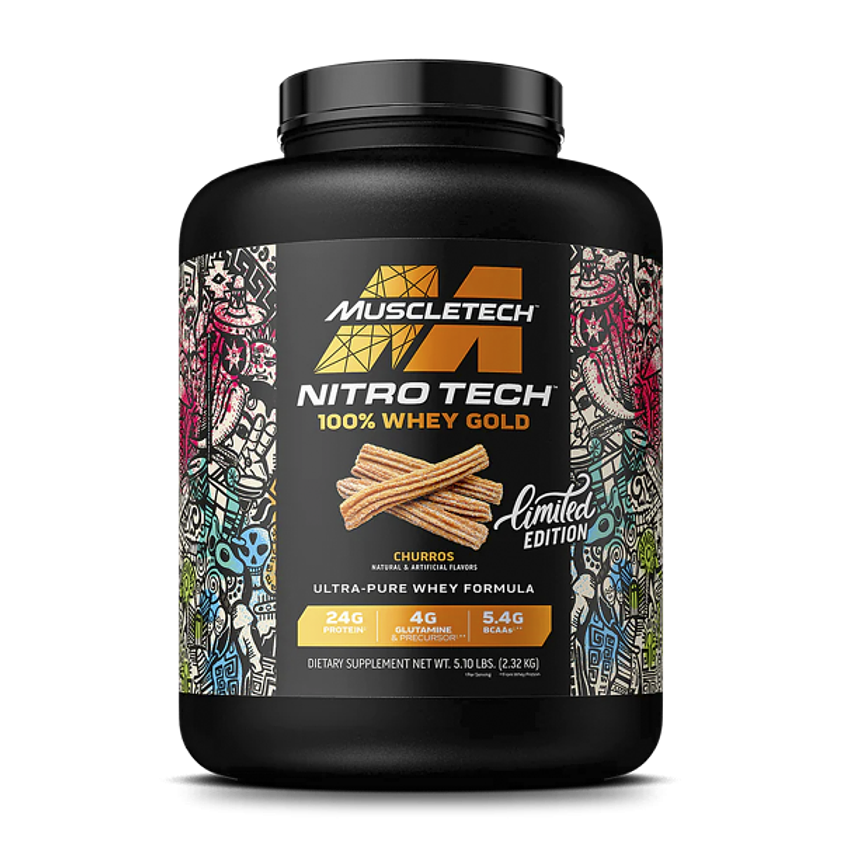 Muscletech NitroTech 100% WHEY GOLD 5 Lb Edición Limitada Churros 1