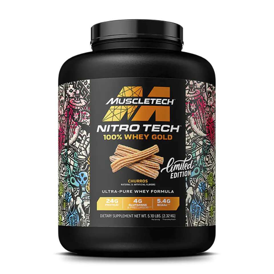 Muscletech NitroTech 100% WHEY GOLD 5 Lb Edición Limitada Churros 1