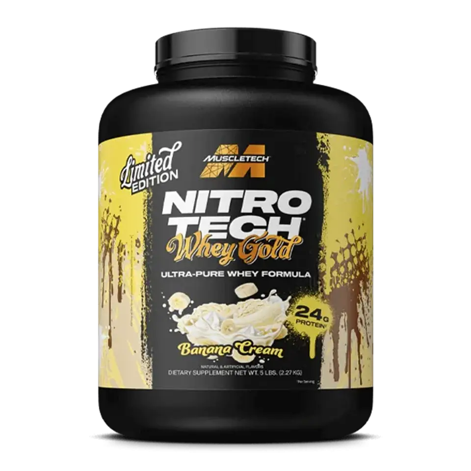 Muscletech NitroTech 100% WHEY GOLD 5 Lb Edición Limitada Banana Cream 1
