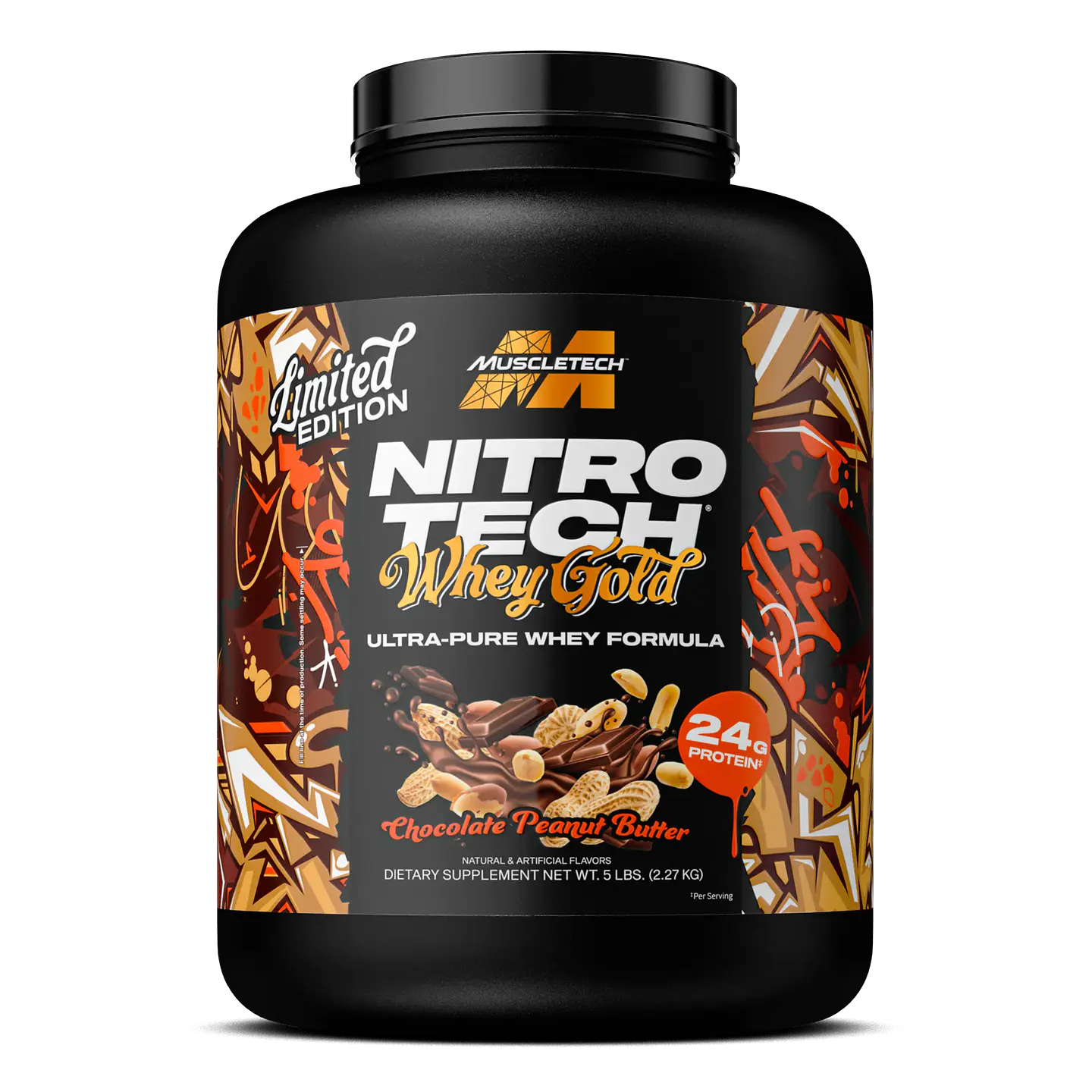 Muscletech NitroTech 100% WHEY GOLD 5 Lb Edición Limitada Chocolate Peanut Butter 1