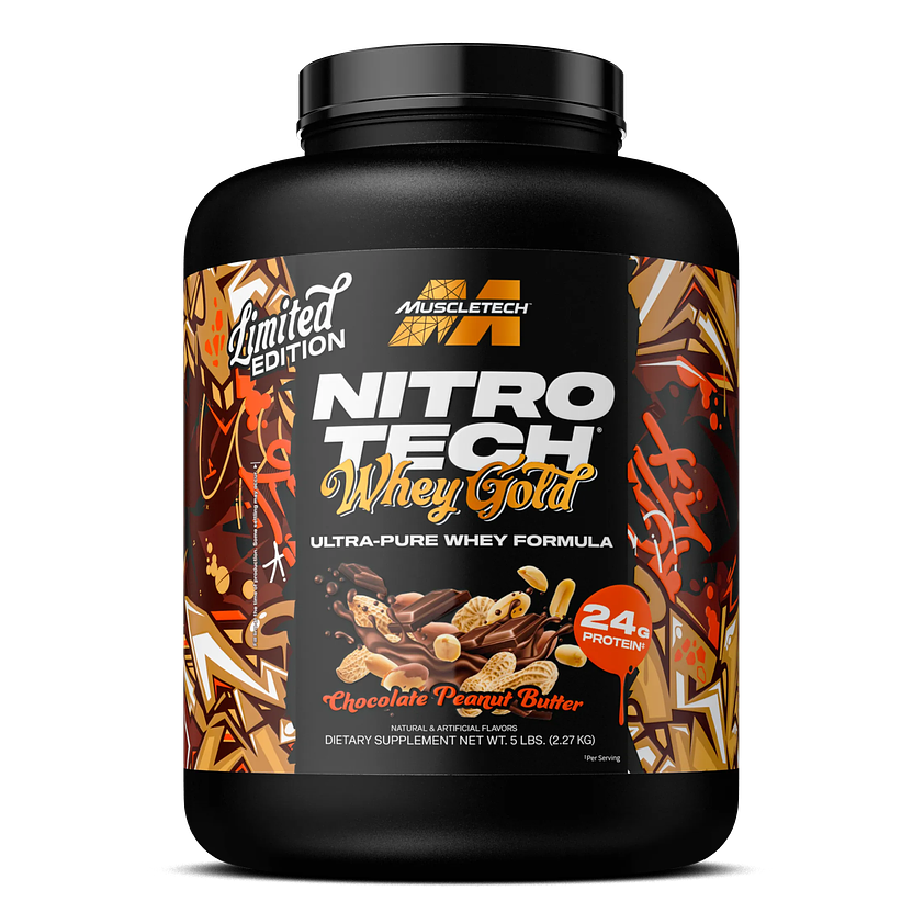 Muscletech NitroTech 100% WHEY GOLD 5 Lb Edición Limitada Chocolate Peanut Butter 1