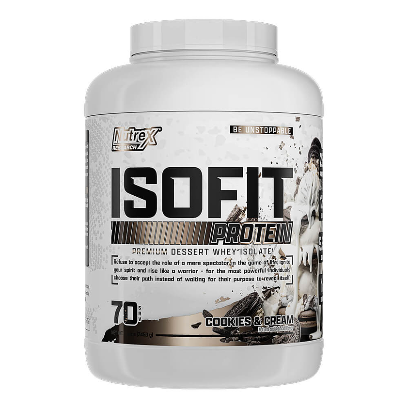 Nutrex ISOFIT ISOLATE Protein 5 Lb Cookies & Cream 1