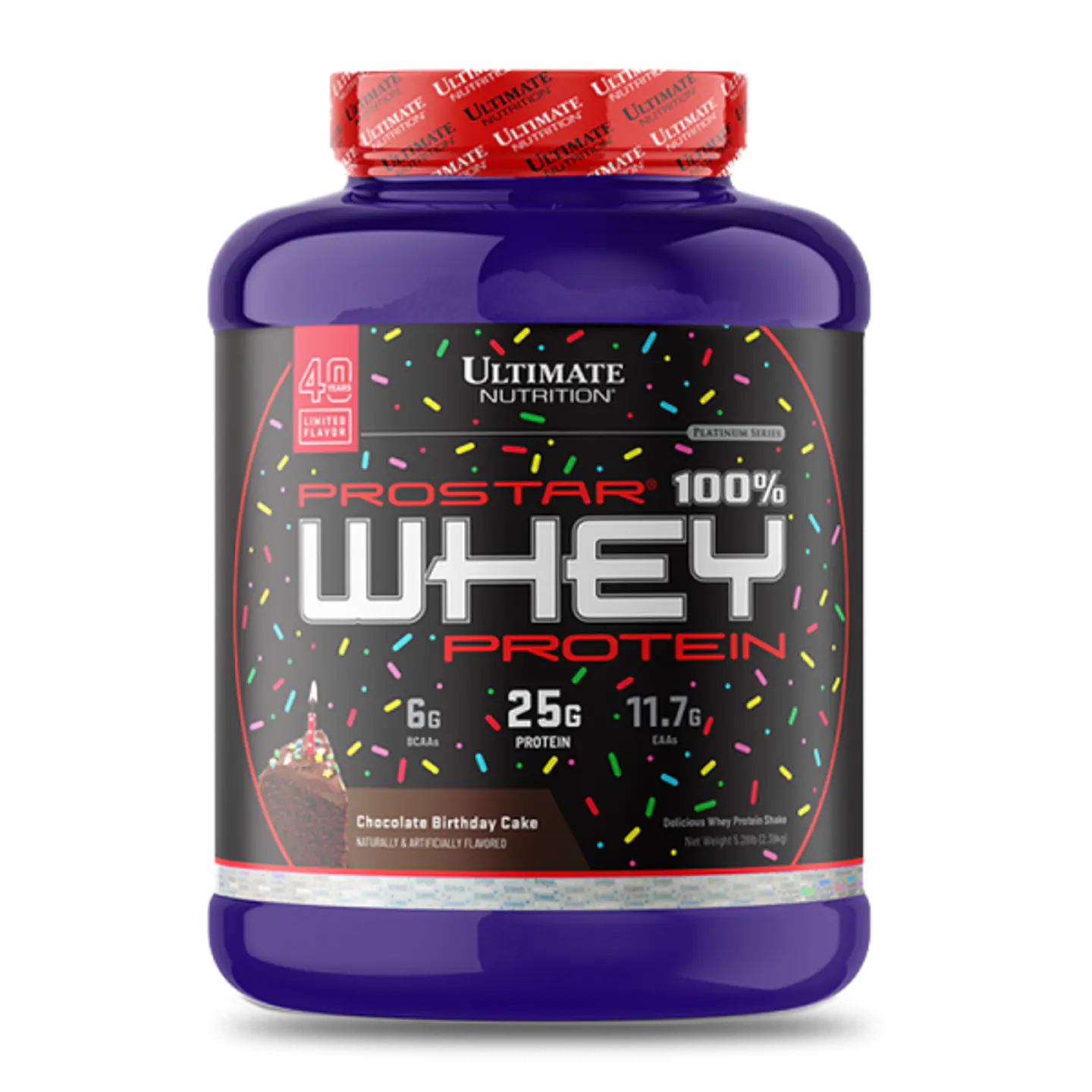 Ultimate Nutrition Prostar 100% Whey 5.28 Lb Chocolate Birthday Cake 1
