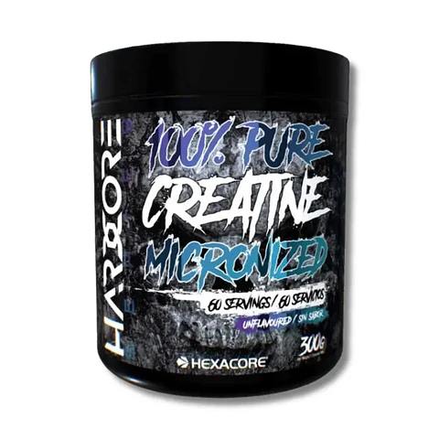 Hexacore 100% Creatina Micronizada Monohidratada 300g (60 servicios)