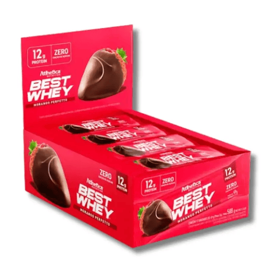 Barras de Proteína BEST WHEY ZERO 12 grs (12 unidades) 49 grs Frutilla Perfecta 1