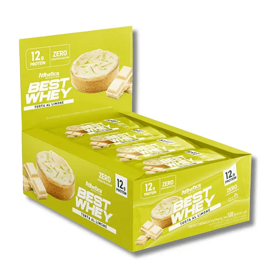 Barras de Proteína BEST WHEY ZERO 12 grs (12 unidades) 49 grs Torta al Limone 1
