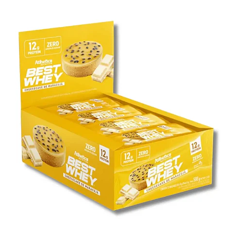 Barras de Proteína BEST WHEY ZERO 12 grs (12 unidades) 49 grs Cheesecake de Maracuyá