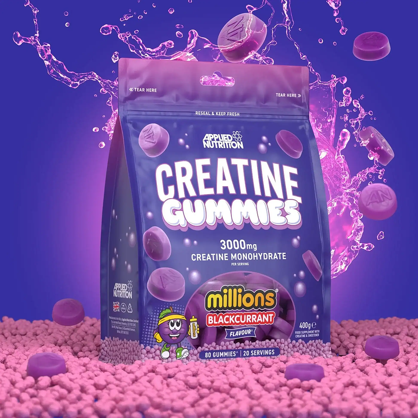 Applied Nutrition Creatina Gummies MILLIONS BLACKCURRANT 400GR  (20 Servicios) 2