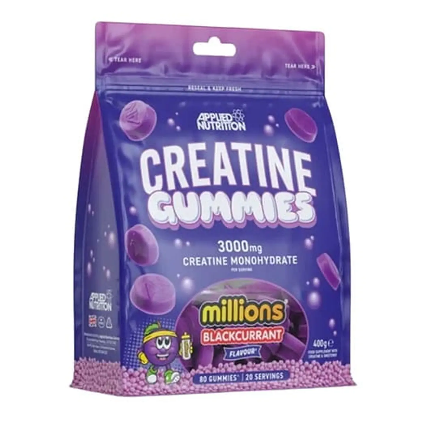 Applied Nutrition Creatina Gummies MILLIONS BLACKCURRANT 400GR  (20 Servicios) 1