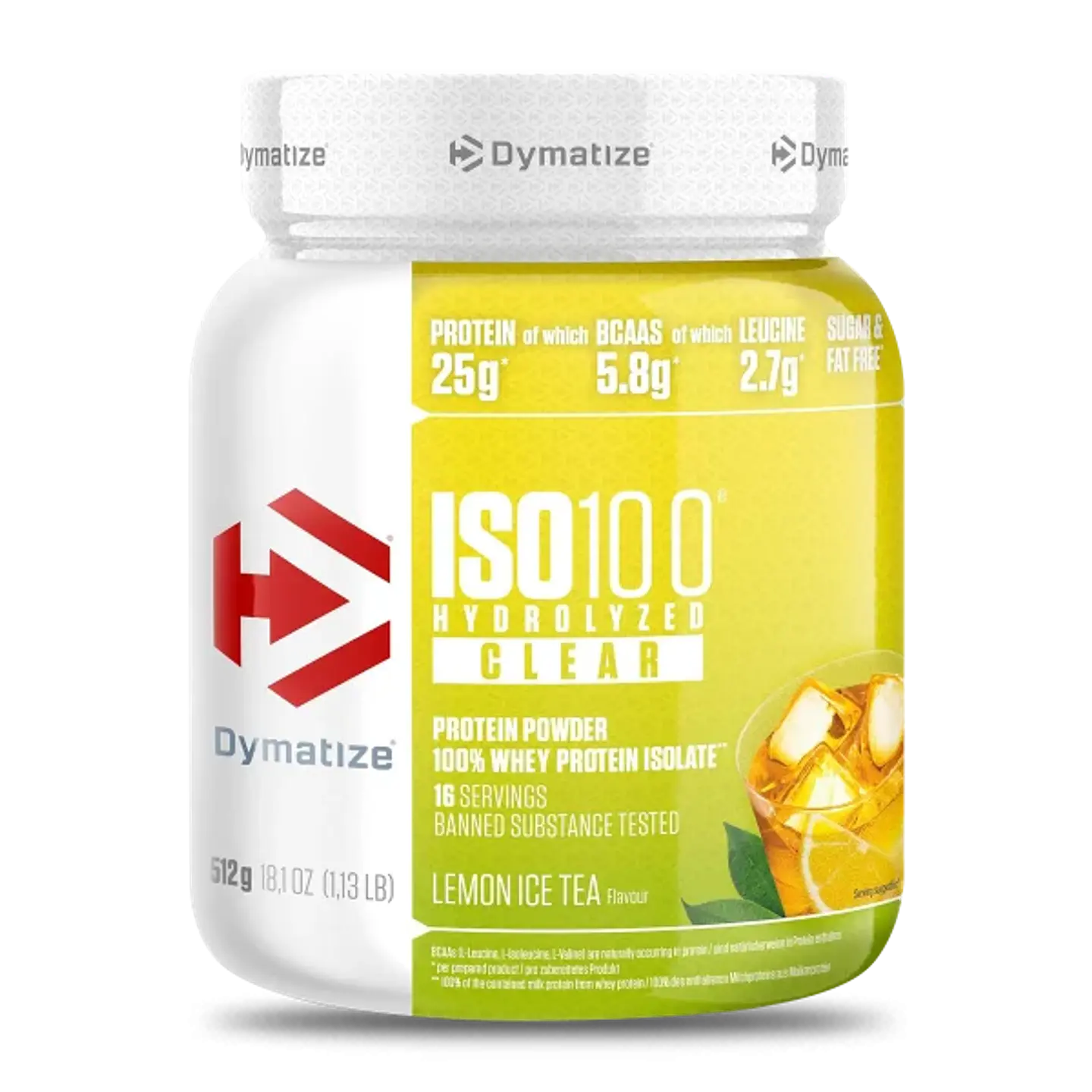 Dymatize ISO 100 Clear 1.13 lb (16 servicio) LEMON ICE TEA 1