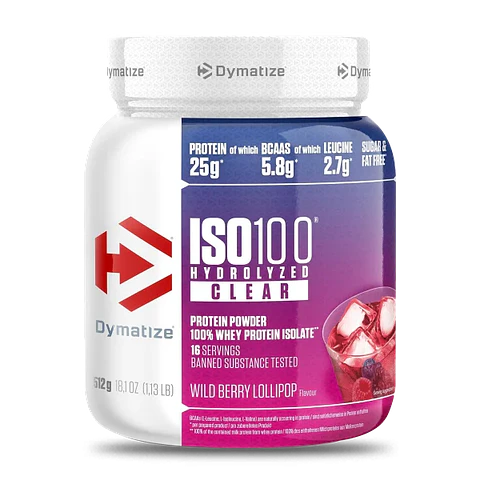Dymatize ISO 100 Clear 1.13 lb (16 servicio) BERRY LOLLIPOP