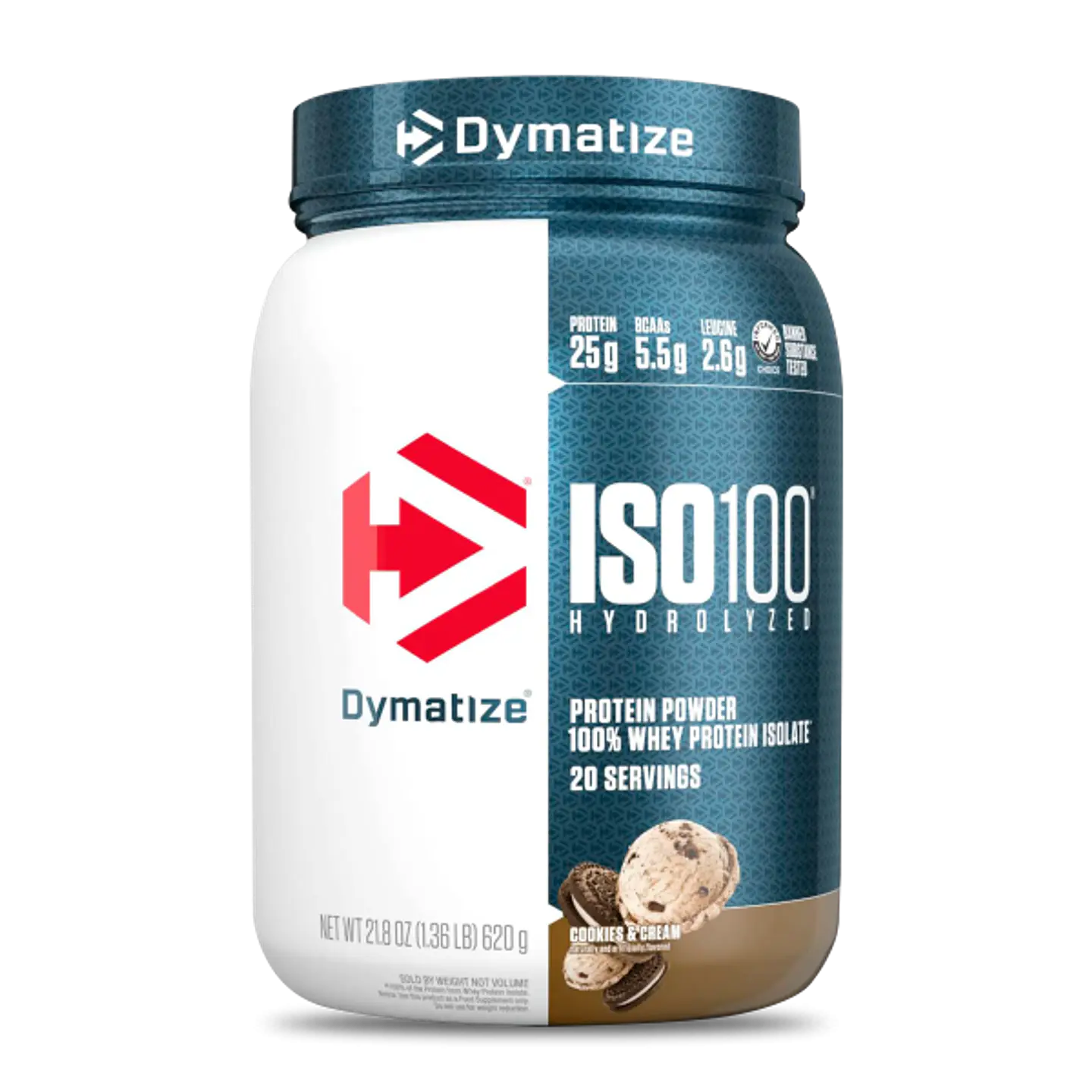 ISO 100 Dymatize 1.4 LB Cookies & Cream (20 servicios) 1