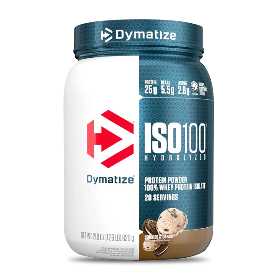 ISO 100 Dymatize 1.4 LB Cookies & Cream (20 servicios) 1