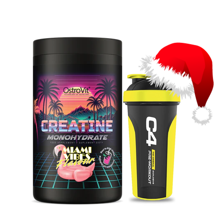 Creatina  Ostrovit 500 G Miami Vibes + Cellucor C4 Shaker (700 ml) 1