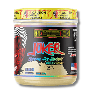 Pre entreno JOKER EXTREME With TEST BOOSTER USA 300 grs Mango (30 servicios)