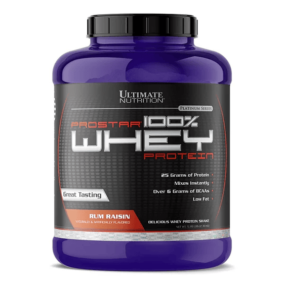 Ultimate Proteina Prostar 100% Whey 5.28 Lb Rum Raisin 1