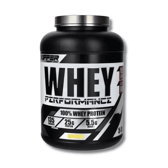 Proteína KIFFER Whey PERFORMANCE 100% Whey Protein Banana 5 lbs (67 servicios) 1