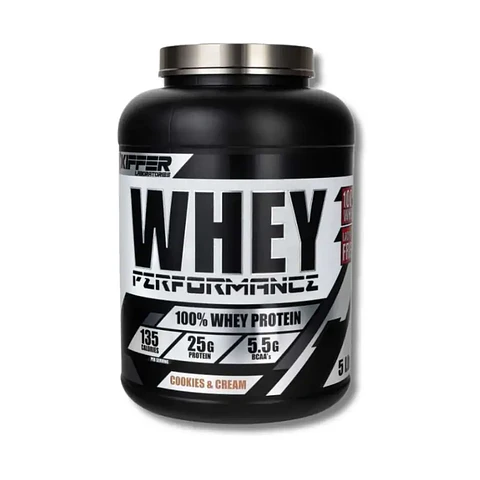Proteína KIFFER Whey PERFORMANCE 100% Whey Protein Cookies & Cream 5 lbs (67 servicios)
