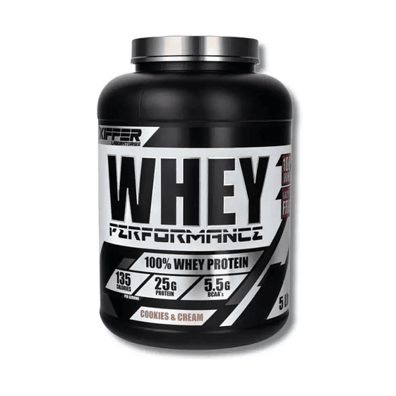 Proteína KIFFER Whey PERFORMANCE 100% Whey Protein Cookies & Cream 5 lbs (67 servicios) 1