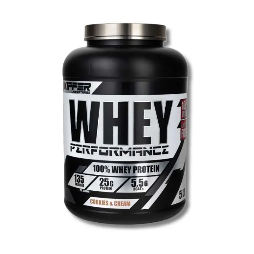 Proteína KIFFER Whey PERFORMANCE 100% Whey Protein Cookies & Cream 5 lbs (67 servicios) 1