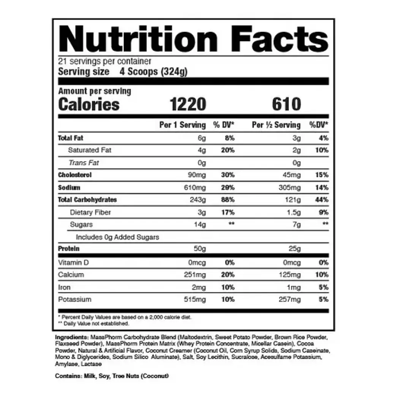 Dragon Massphorm Gainer Ganador De Peso 12 Lbs Sabor Chocolate Milkshake 2