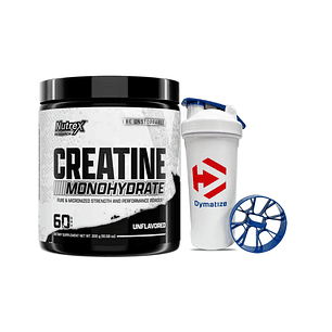 Nutrex Creatina Monohydrate 300grs + Shaker Dymatize Blanco (700ml)