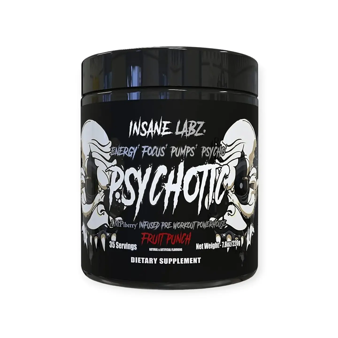 Pre entreno INSANE LABZ Psychotic BLACK Infused - Fruit Punch (35 SERVICIOS) 1