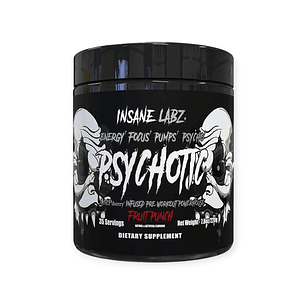 Pre entreno INSANE LABZ Psychotic BLACK Infused - Fruit Punch (35 SERVICIOS)