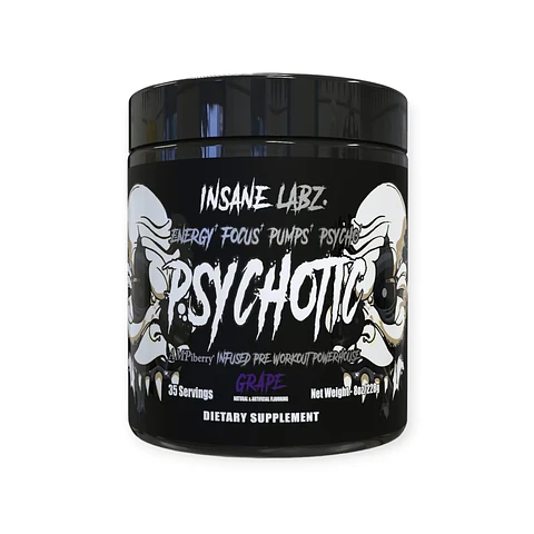 Pre entreno INSANE LABZ Psychotic BLACK Infused - Grape (35 SERVICIOS)
