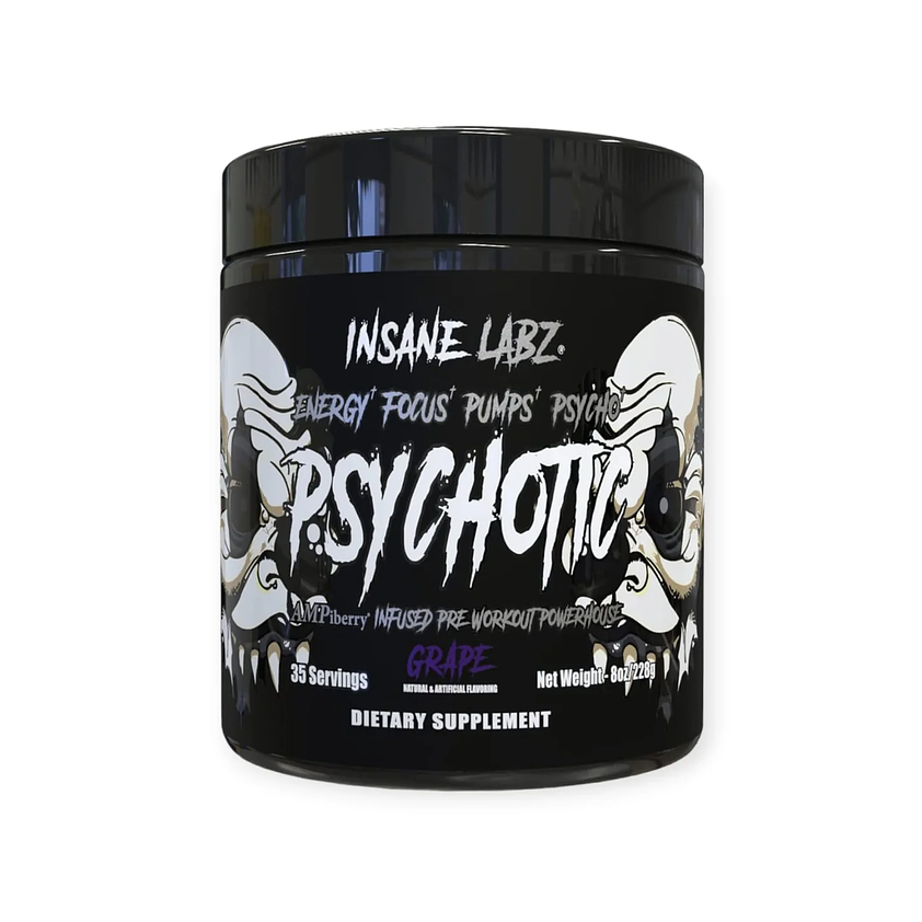 Pre entreno INSANE LABZ Psychotic BLACK Infused - Grape (35 SERVICIOS) 1