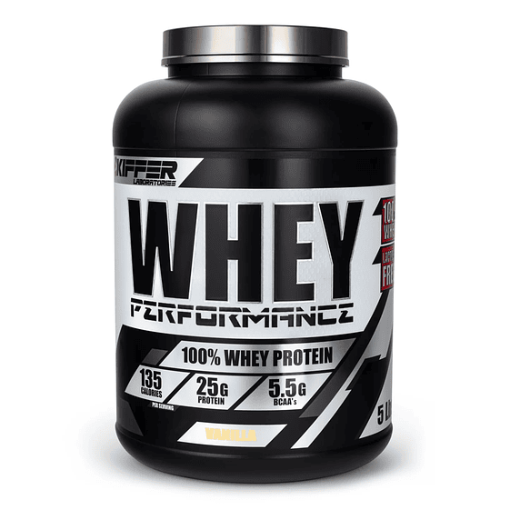 Proteína KIFFER Whey PERFORMANCE 100% Whey Protein Vainilla 5 lbs (67 servicios) 1