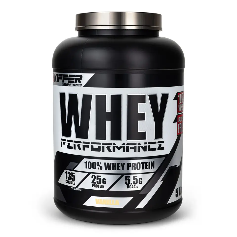 Proteína KIFFER Whey PERFORMANCE 100% Whey Protein Vainilla 5 lbs (67 servicios) 1