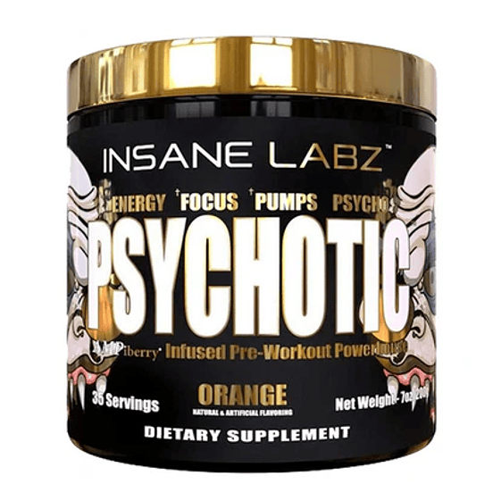 Psychotic Gold Pre Entreno Insane Labz Orange (35 servicios) 1