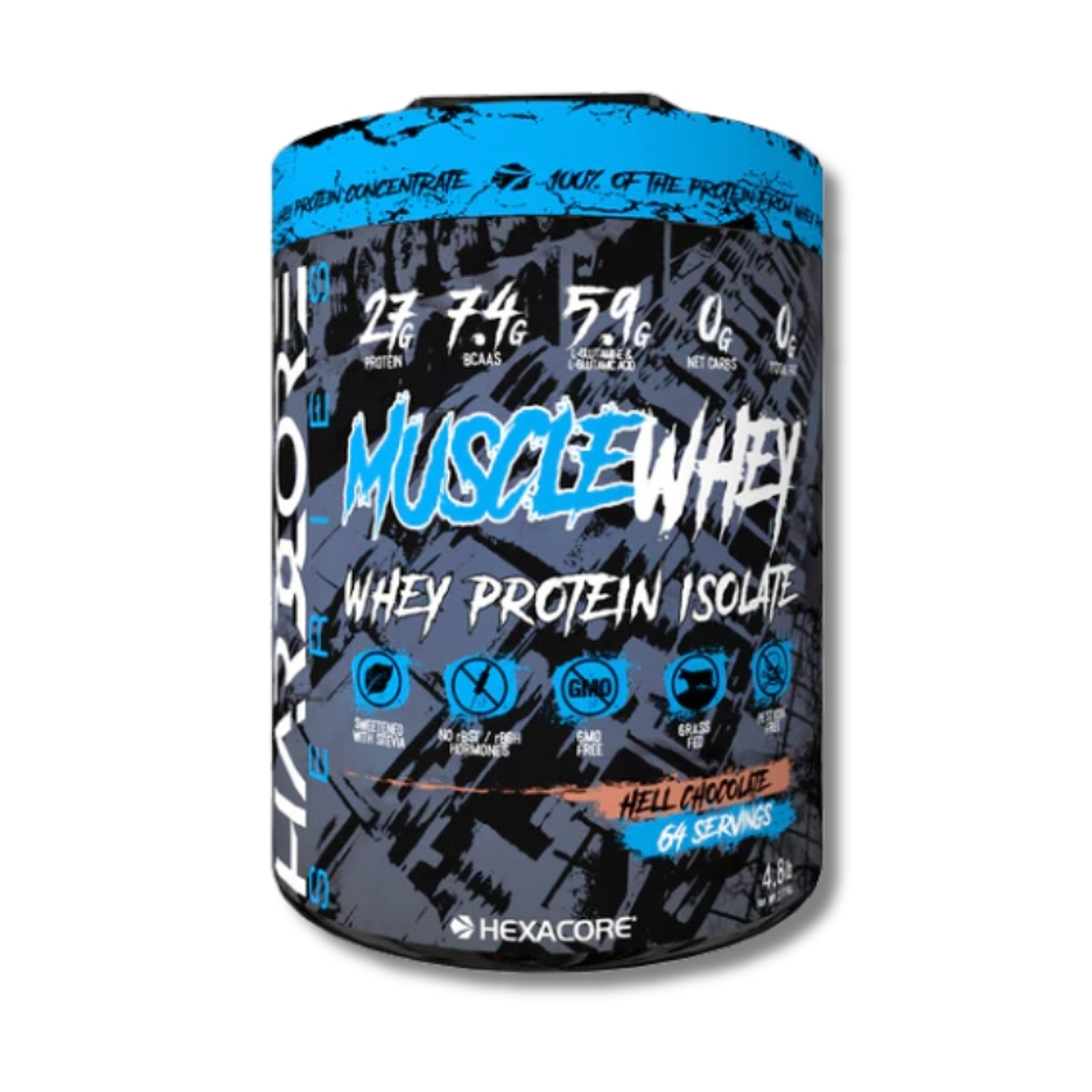 HEXACORE Muscle Whey ISOLATE 4.8 lbs Hell chocolate (64 serv